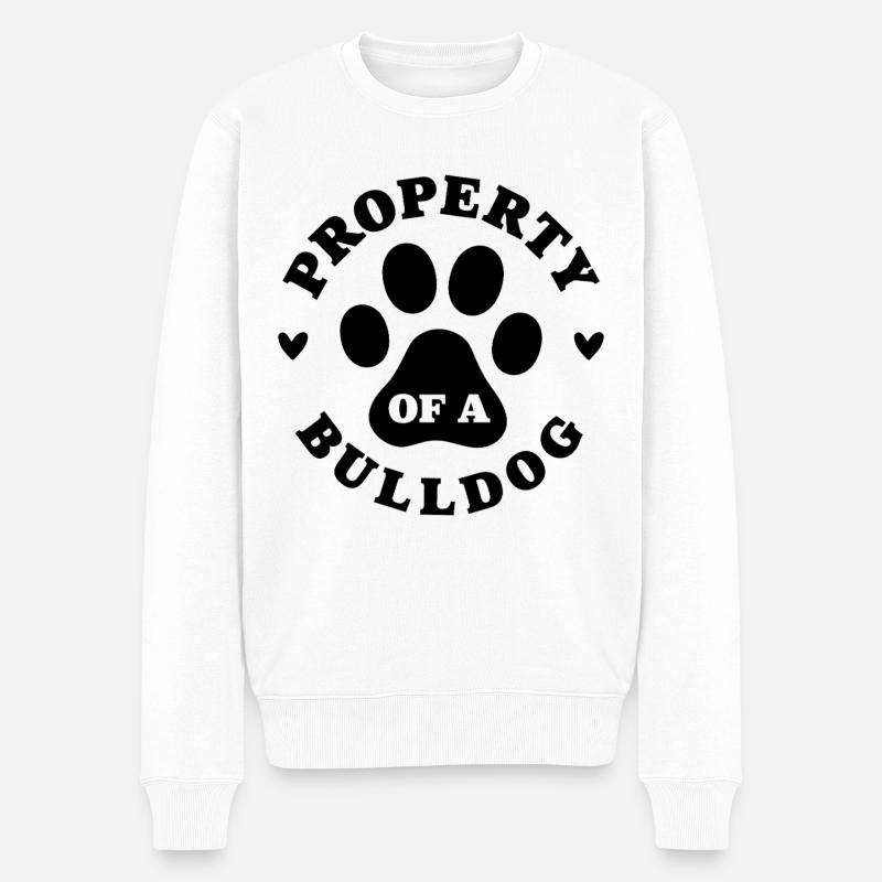 Propriété d’un bouledogue - Pull Premium bio Homme - blanc