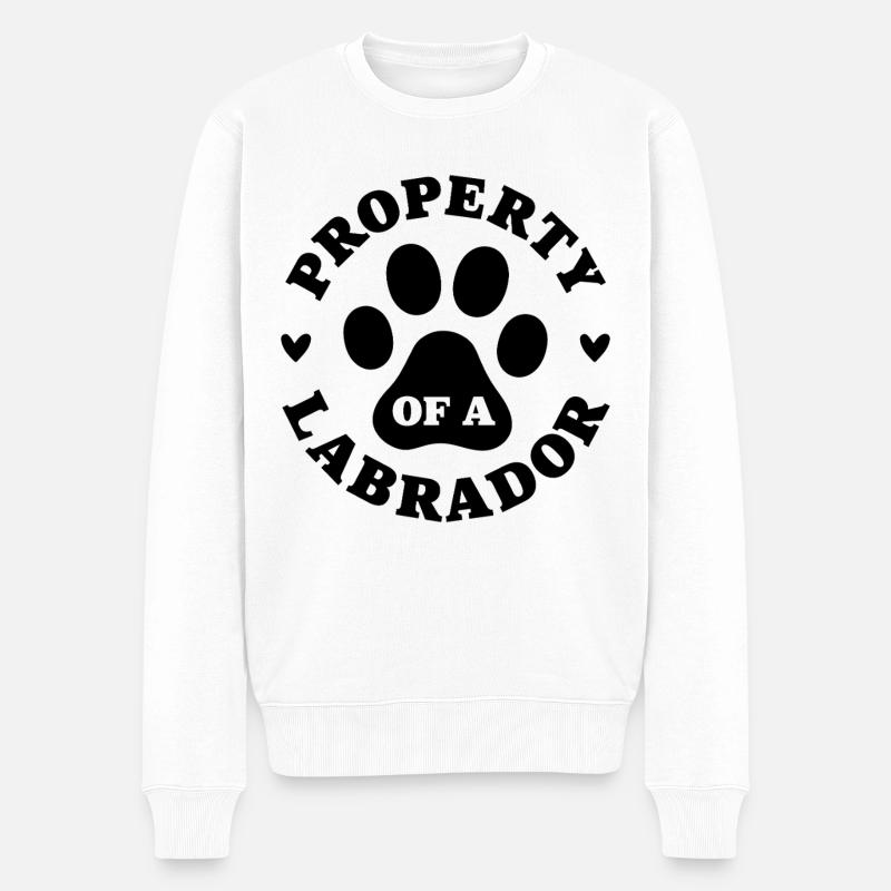 Propriété d’un Labrador - Pull Premium bio Homme - blanc