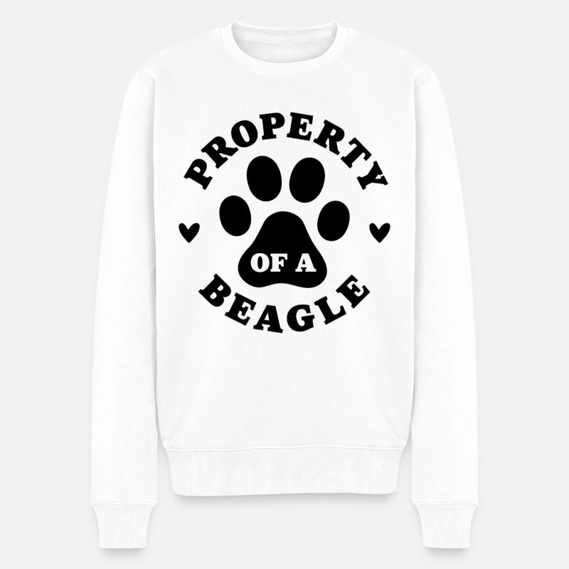 Propriété d’un Beagle - Pull Premium bio Homme - blanc