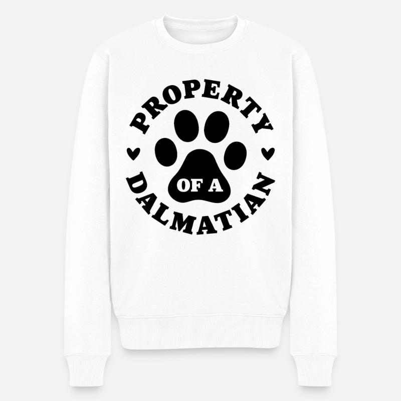 Propriété d’un Dalmatien - Pull Premium bio Homme - blanc