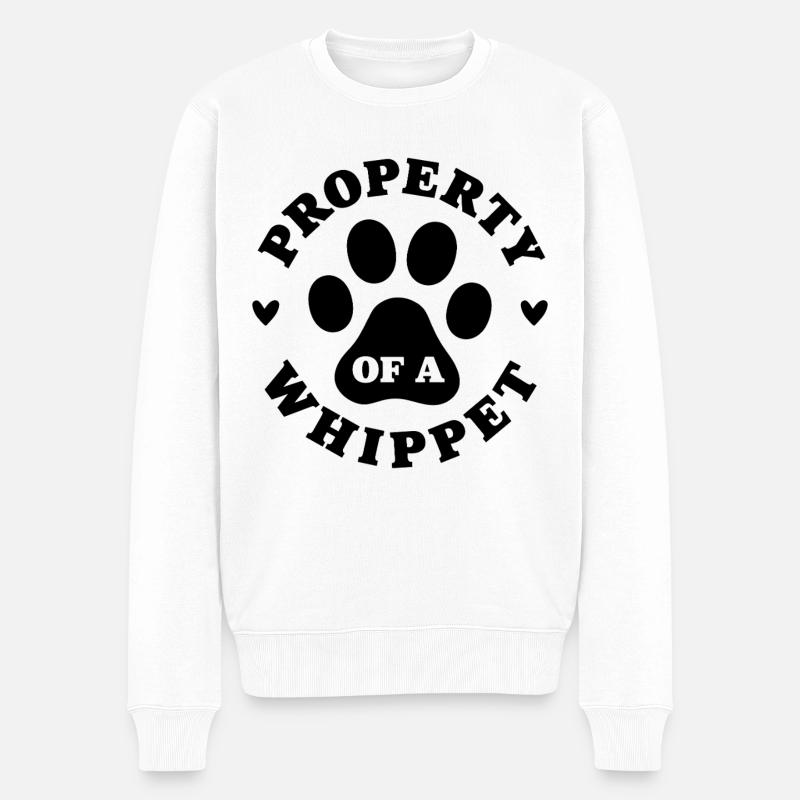 Propriété d’un Whippet - Pull Premium bio Homme - blanc