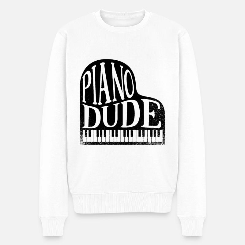 Piano mec de piano - Pull Premium bio Homme - blanc
