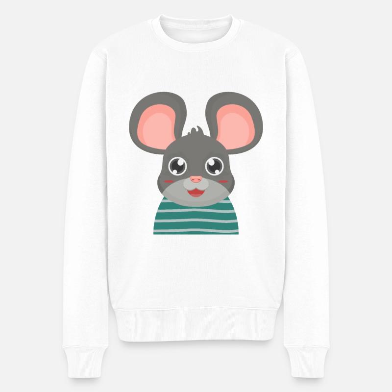 Souris aux grandes oreilles - Pull Premium bio Homme - blanc