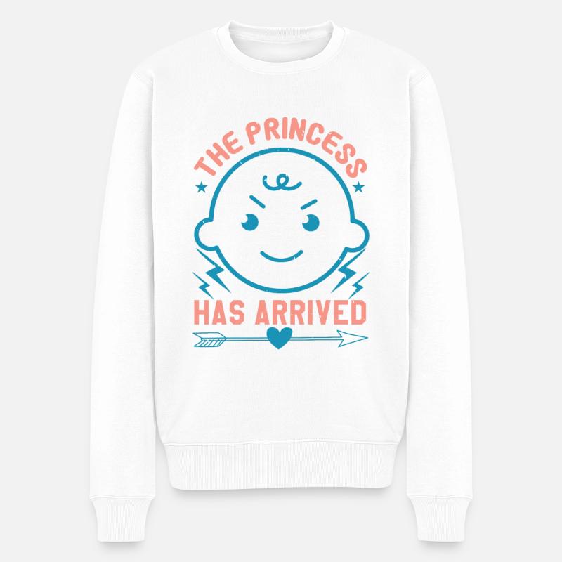 The princess has arrived - Männer Premium Bio Pullover - Weiß