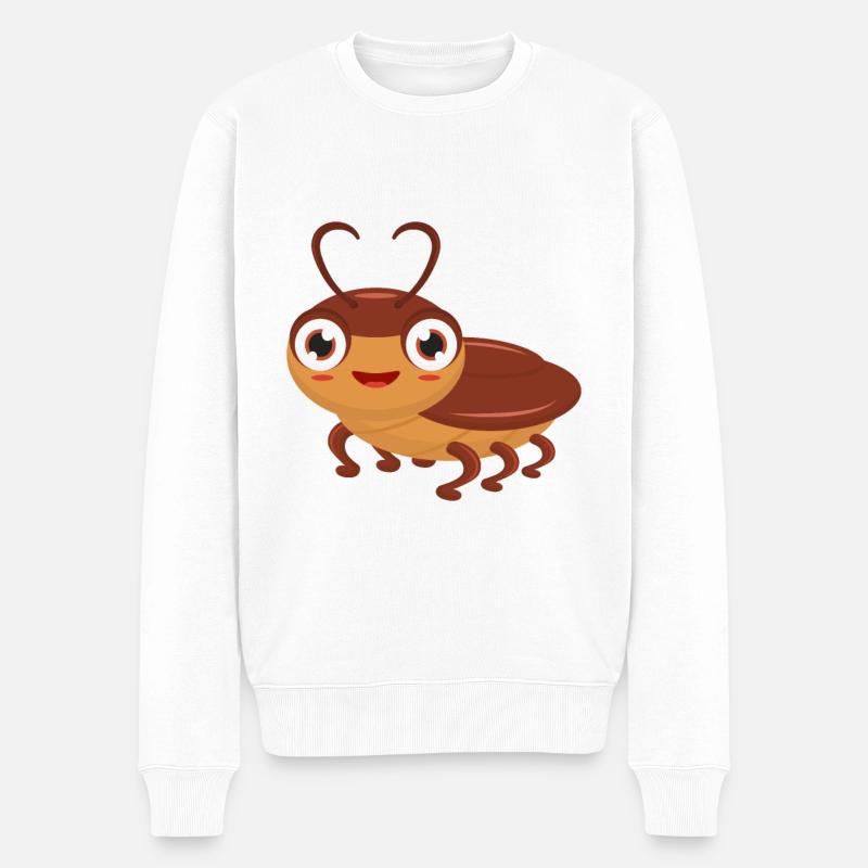 Kakerlake - Männer Premium Bio Pullover - Weiß