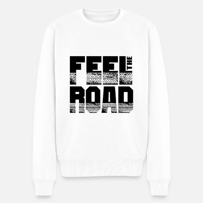 Offroad Geländewagen Auto - Männer Premium Bio Pullover - Weiß