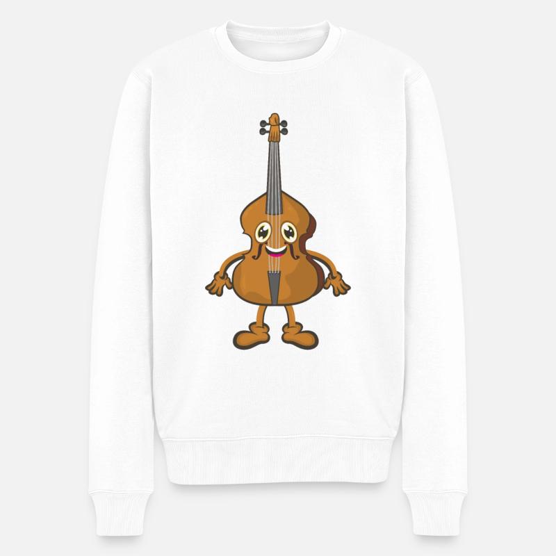 violoncelle - Pull Premium bio Homme - blanc