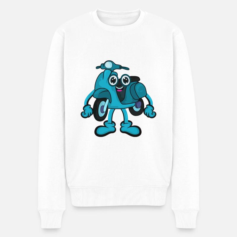 Scooter cyclomoteur scooter - Pull Premium bio Homme - blanc