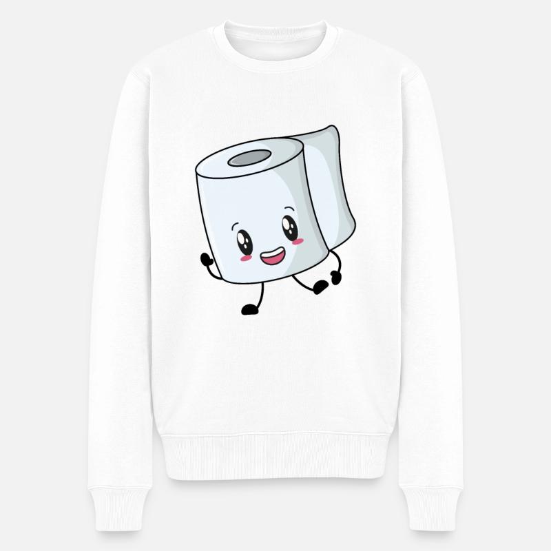 Klopapier - Männer Premium Bio Pullover - Weiß