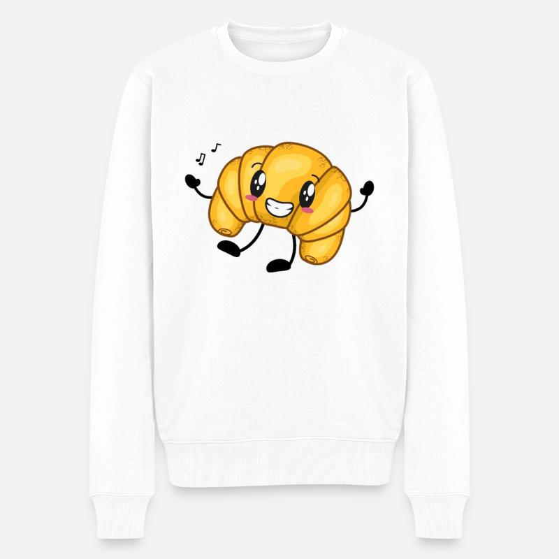 croissant - Pull Premium bio Homme - blanc