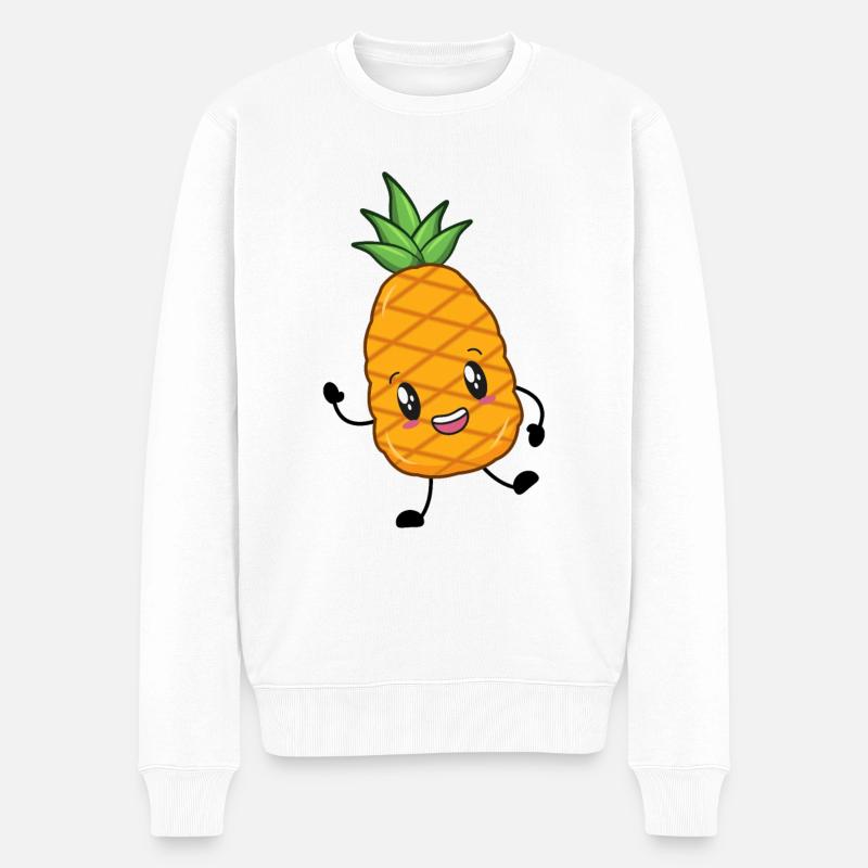 ananas - Pull Premium bio Homme - blanc