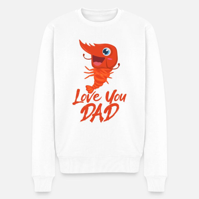 Elsker dig far - Økologisk premium-sweatshirt til mænd - hvid