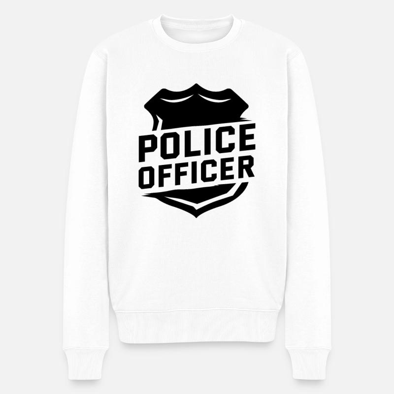 Policier - Pull Premium bio Homme - blanc