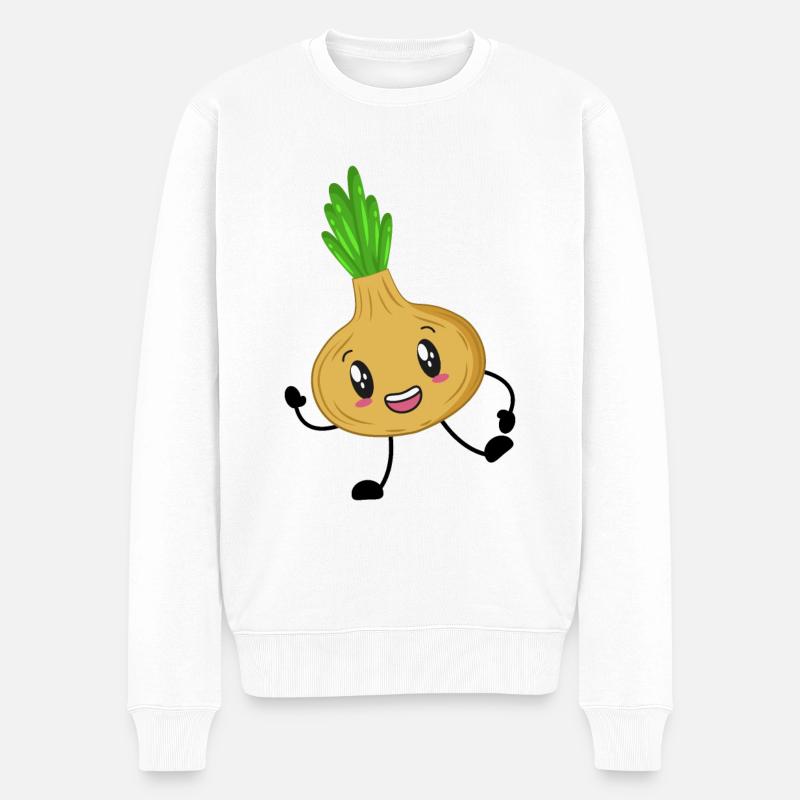 Zwiebel - Männer Premium Bio Pullover - Weiß