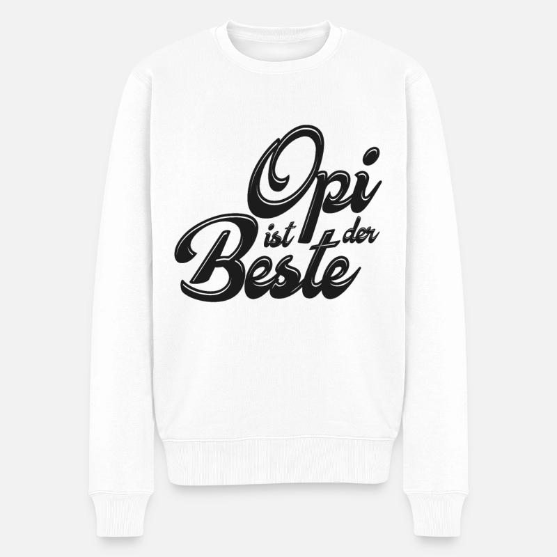 Opi ist der Beste - Männer Premium Bio Pullover - Weiß