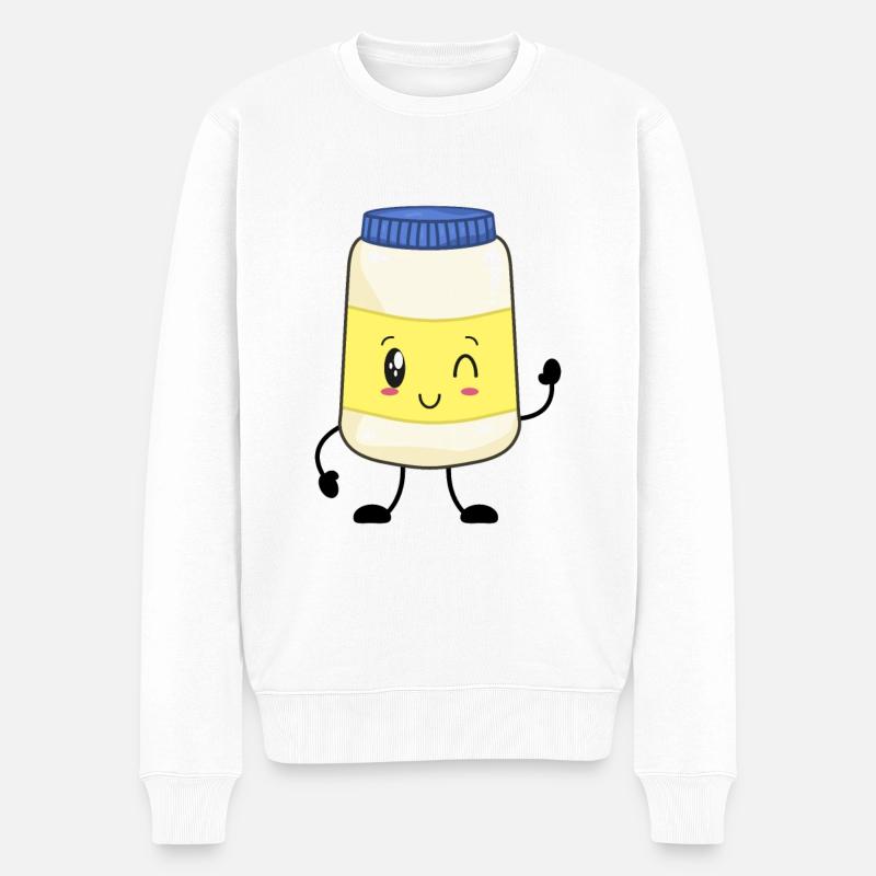 Mayonnaise - Pull Premium bio Homme - blanc