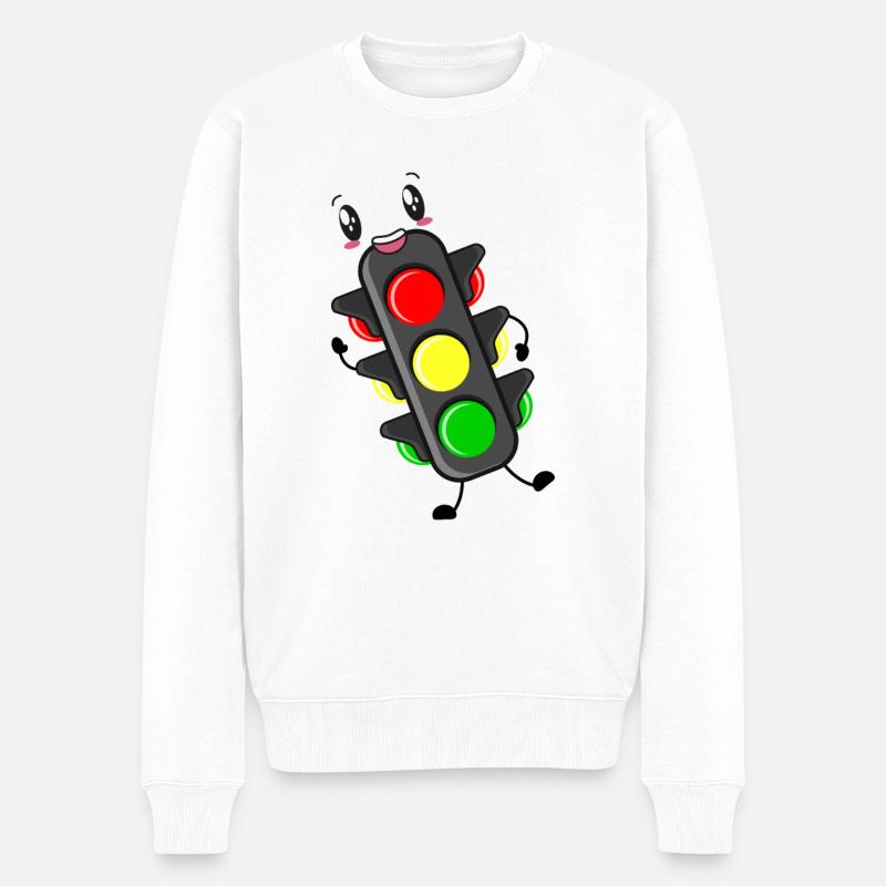Ampel Führerschein - Männer Premium Bio Pullover - Weiß