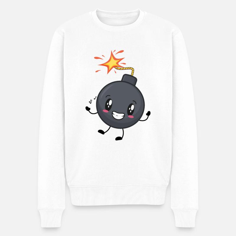 Bombe musique - Pull Premium bio Homme - blanc