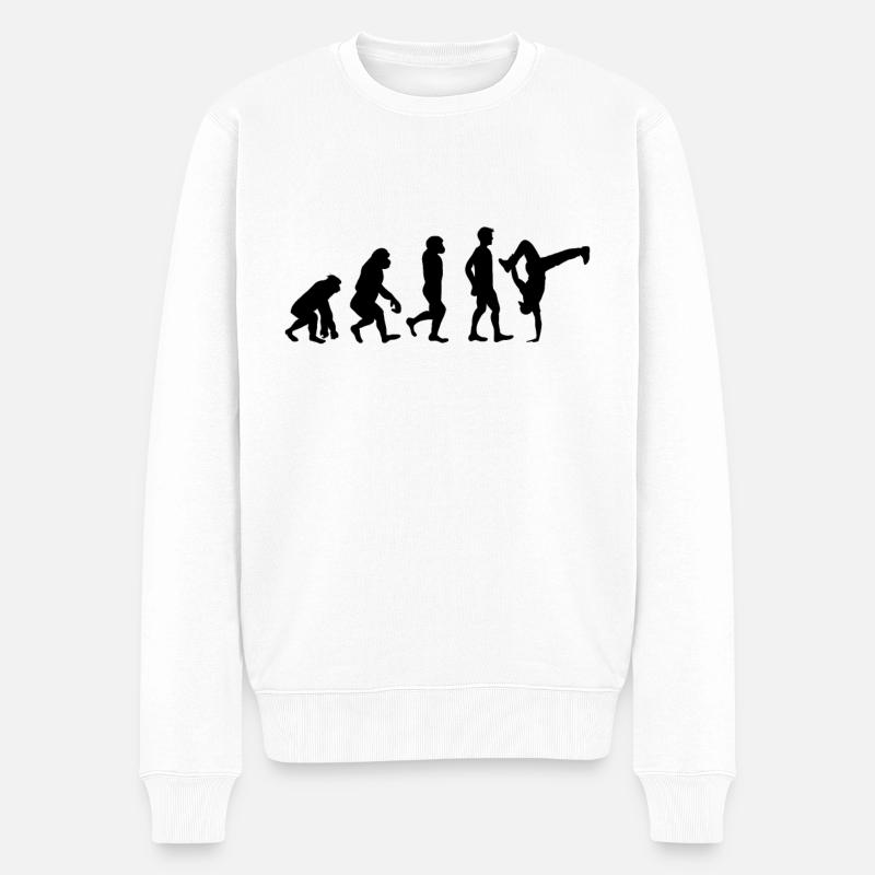 Breakdancer Tänzer - Männer Premium Bio Pullover - Weiß
