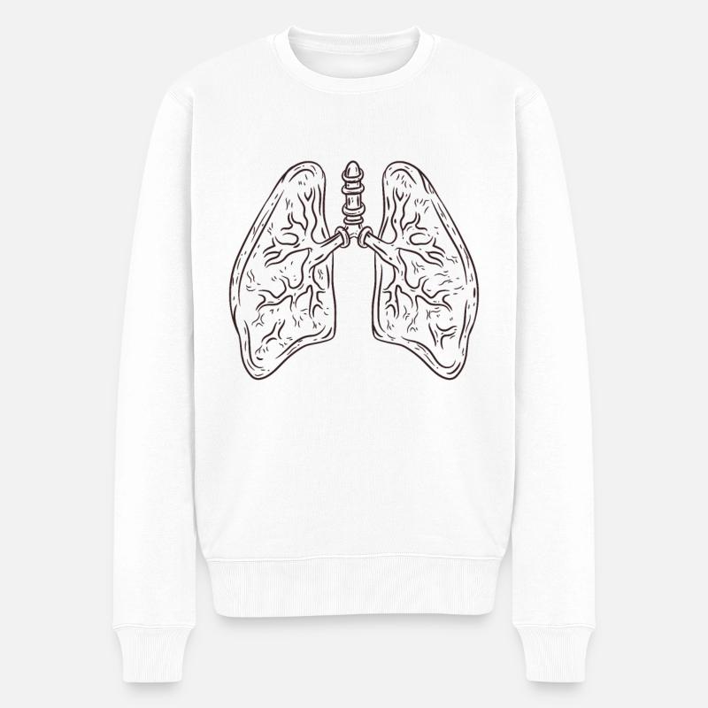 Poumons - Pull Premium bio Homme - blanc