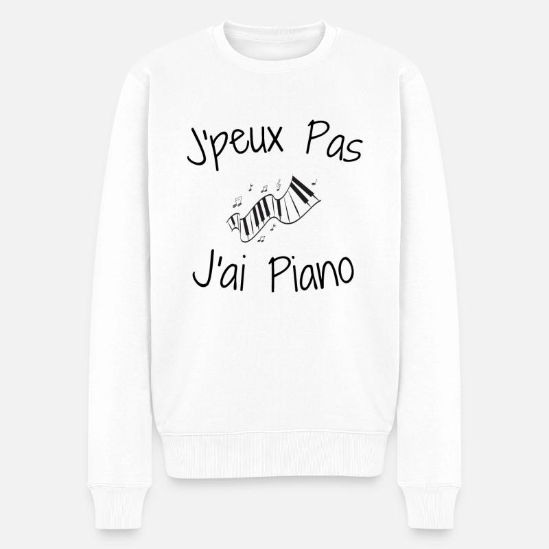 J'peux Pas J'ai Piano - Pull Premium bio Homme - blanc