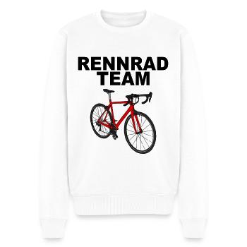 Rennrad - Männer Premium Bio Pullover - Weiß - Vorne - Thijin (182cm)