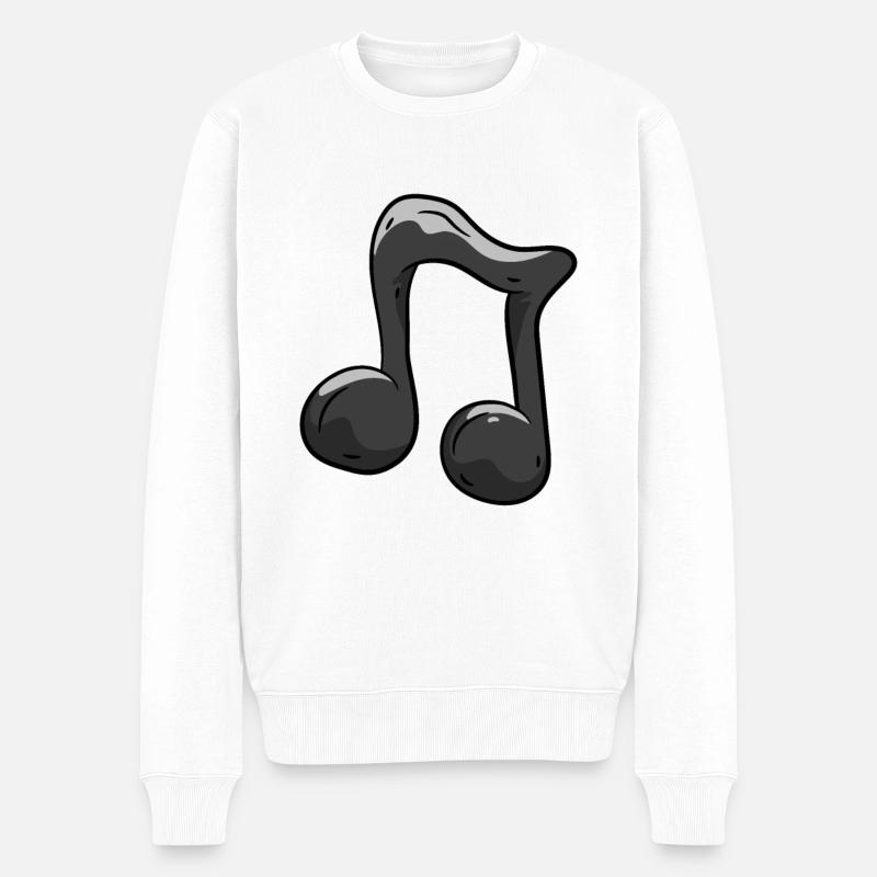Musique Note - Pull Premium bio Homme - blanc