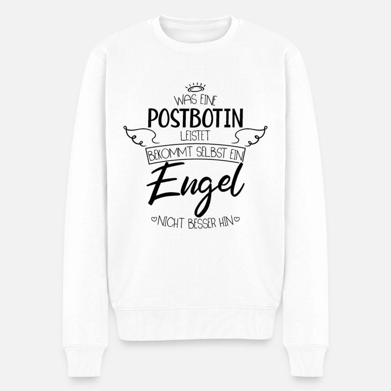 Postbotin - Männer Premium Bio Pullover - Weiß