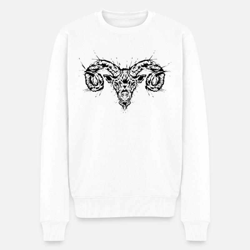 Capricorne - Pull Premium bio Homme - blanc