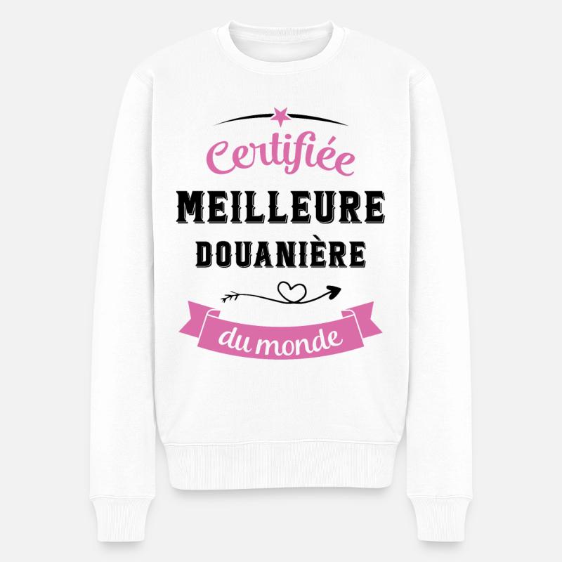 Certifiée douanière du monde - Pull Premium bio Homme - blanc