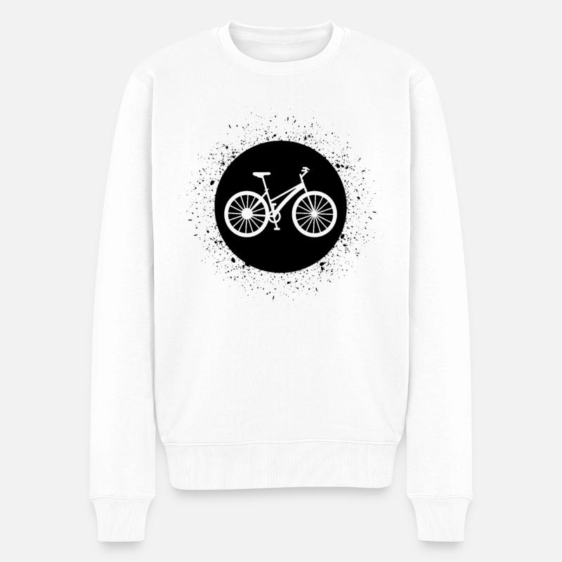 Cercle avec seringues et vélo - - Pull Premium bio Homme - blanc