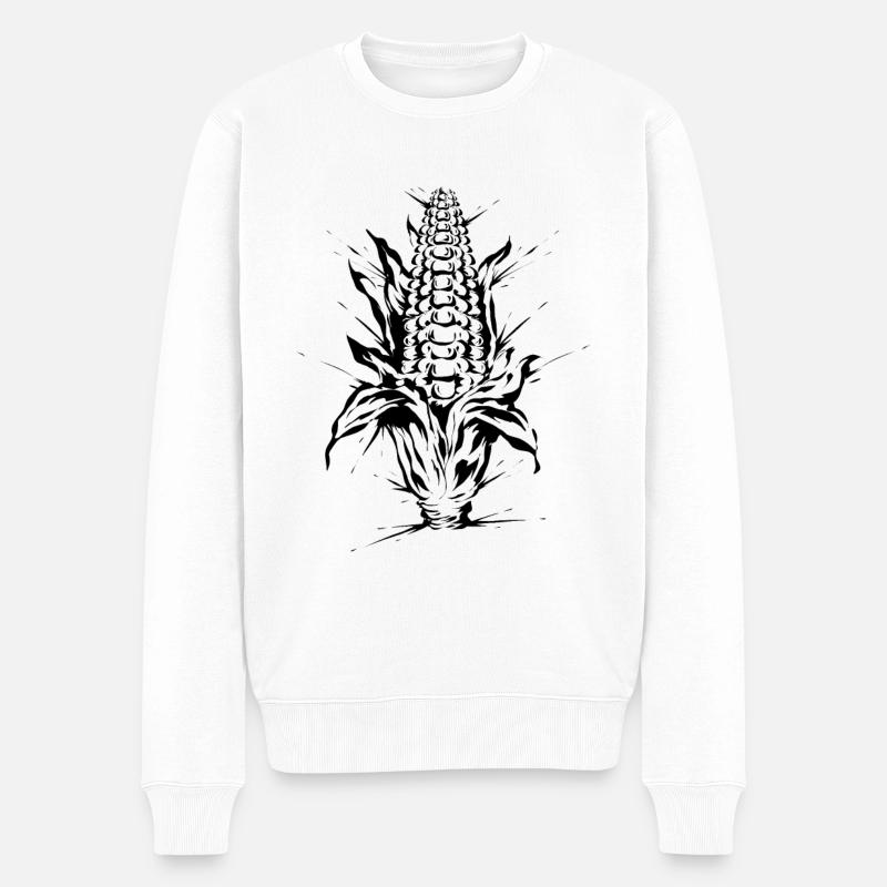 Maïs de maïs en épi - Pull Premium bio Homme - blanc