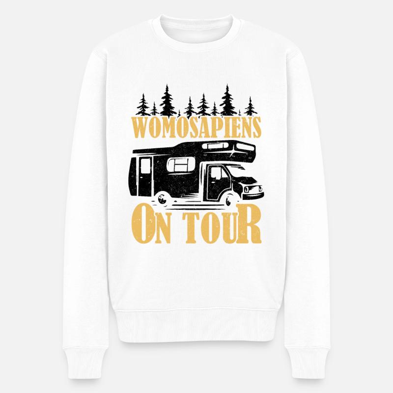 Womosapiens auf Tour - - Männer Premium Bio Pullover - Weiß
