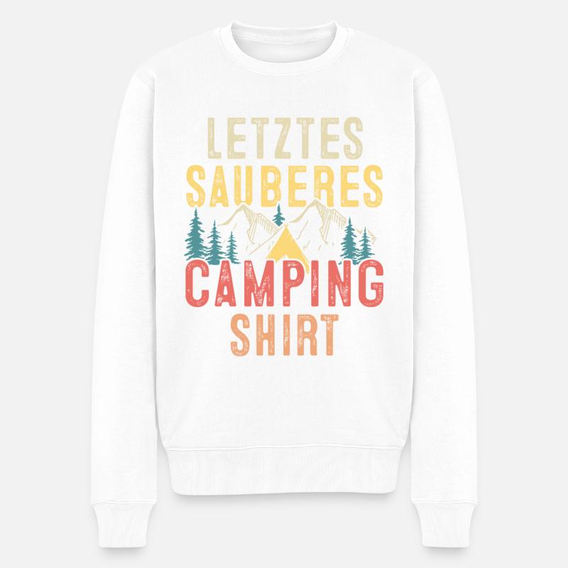 Dernière chemise de camping propre - Pull Premium bio Homme - blanc
