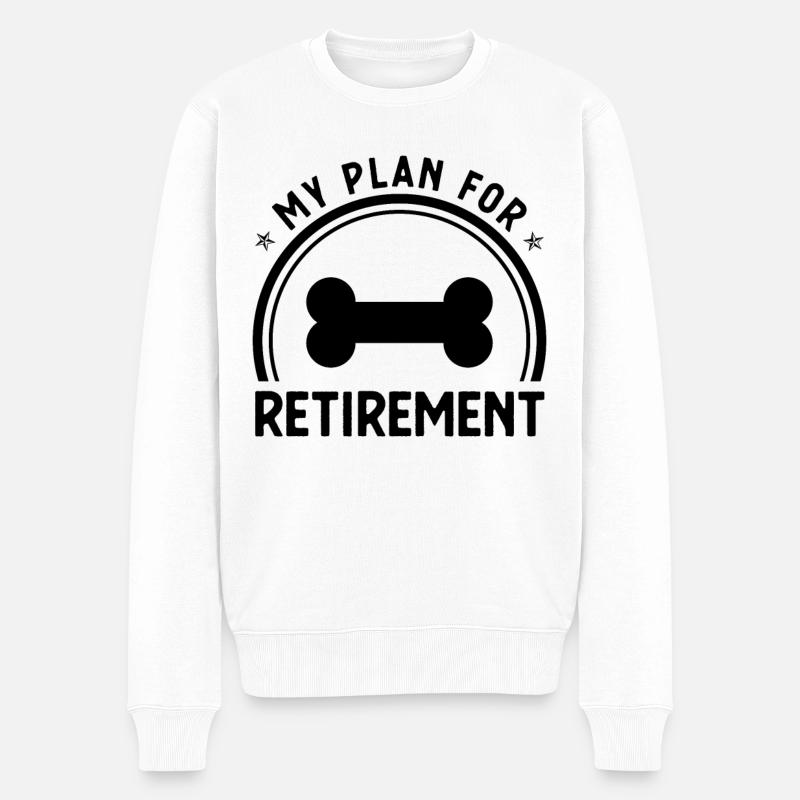 Mon plan de retraite 4 - - Pull Premium bio Homme - blanc