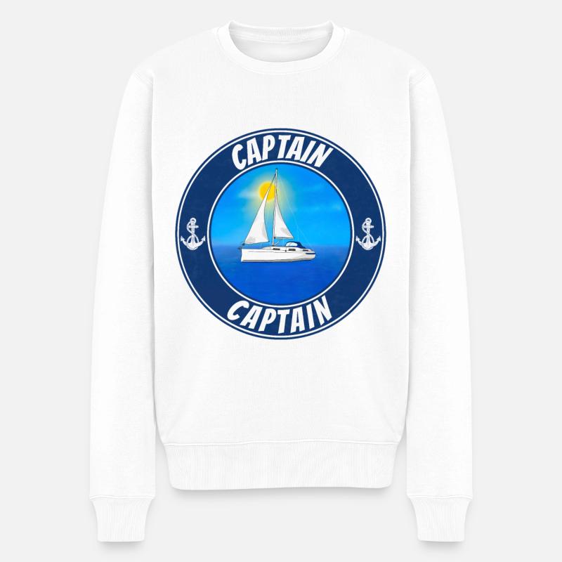 Capitaine de bateau - Pull Premium bio Homme - blanc