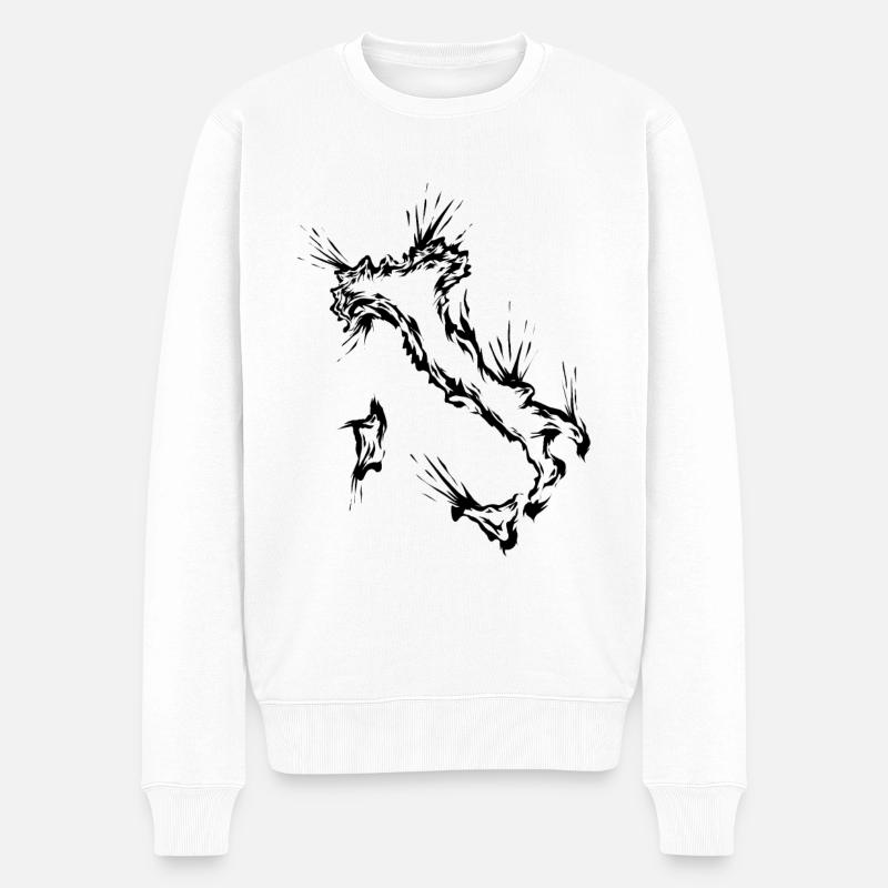 Italien - Männer Premium Bio Pullover - Weiß