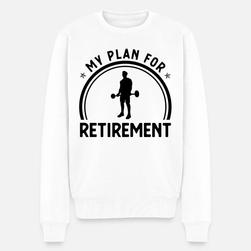 Mon plan de retraite 1 - - Pull Premium bio Homme - blanc