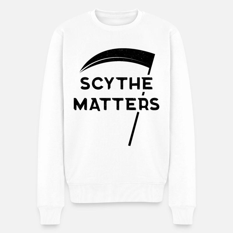 Sensenangelegenheiten - Männer Premium Bio Pullover - Weiß