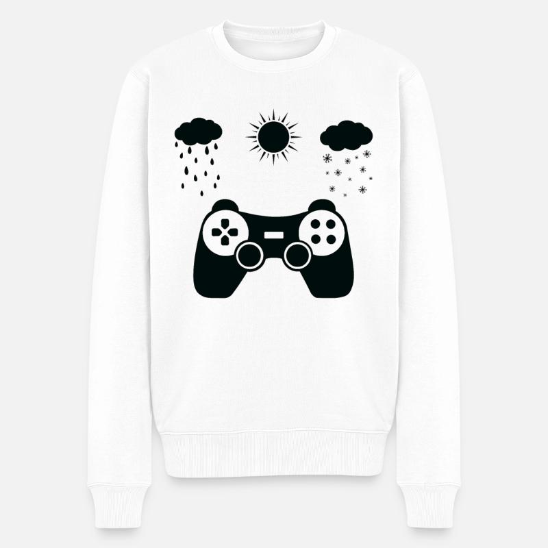 Saisonspiel - GA - Männer Premium Bio Pullover - Weiß