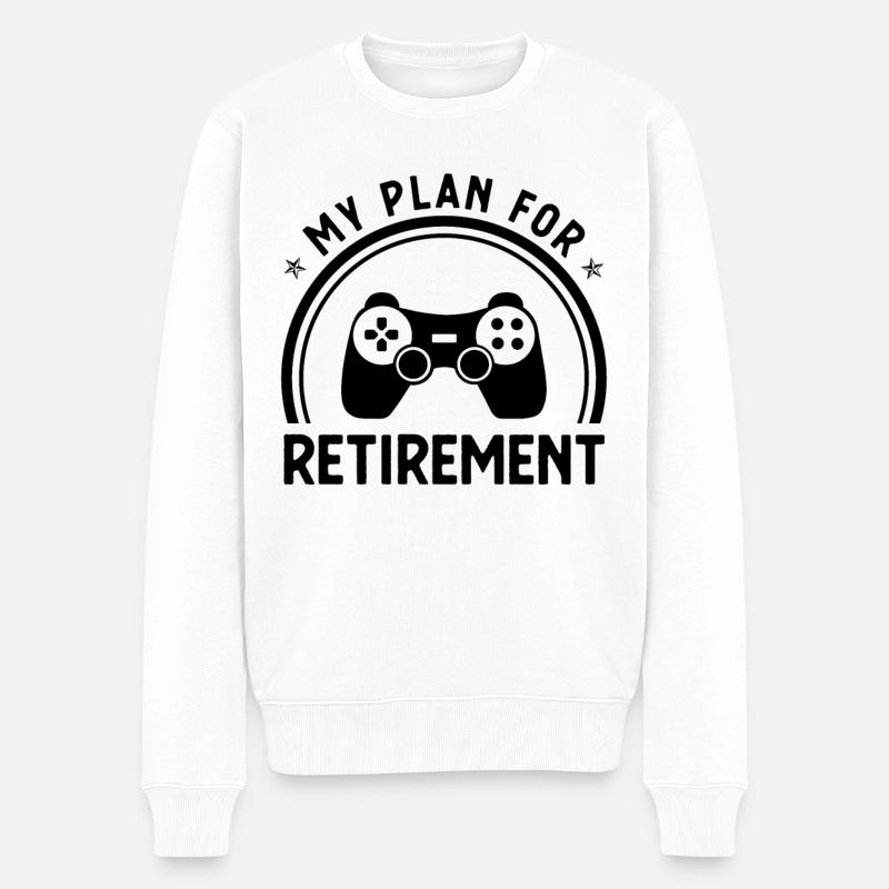 Mon plan de retraite - - Pull Premium bio Homme - blanc