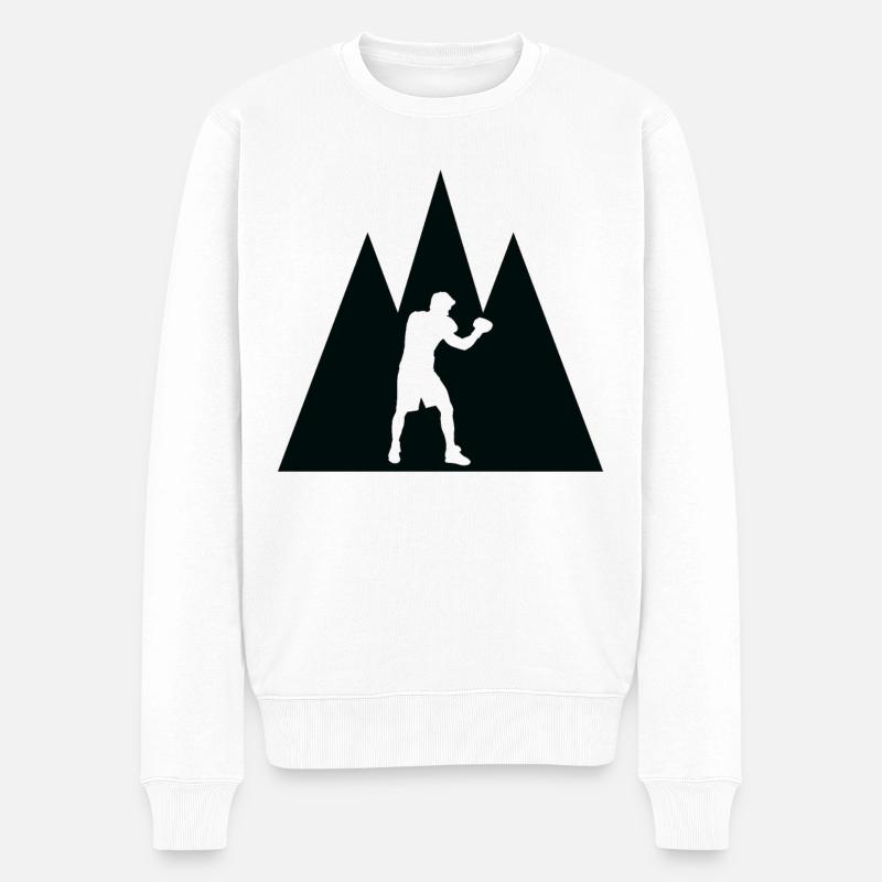 Triangle Mountain Boxing - Bo - Pull Premium bio Homme - blanc