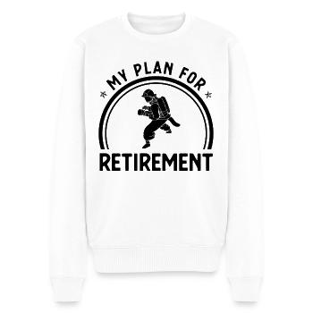 Mon régime de retraite - - Pull Premium bio Homme - blanc - Devant - Thijin (182cm)
