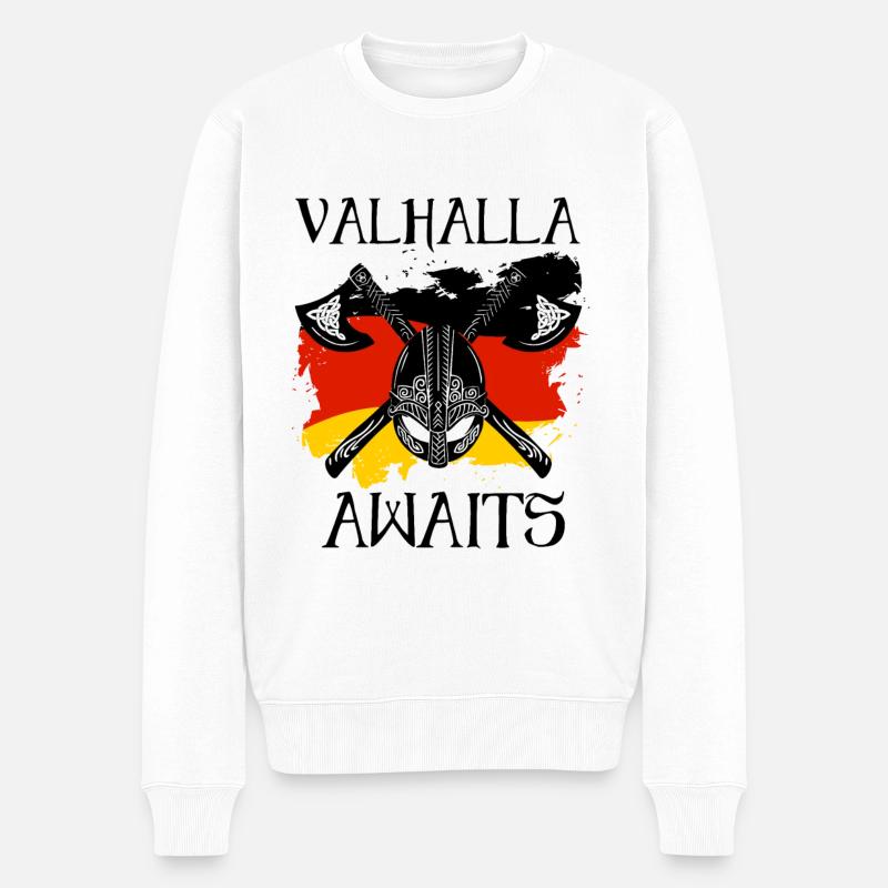 Valhalla vous attend - Pull Premium bio Homme - blanc