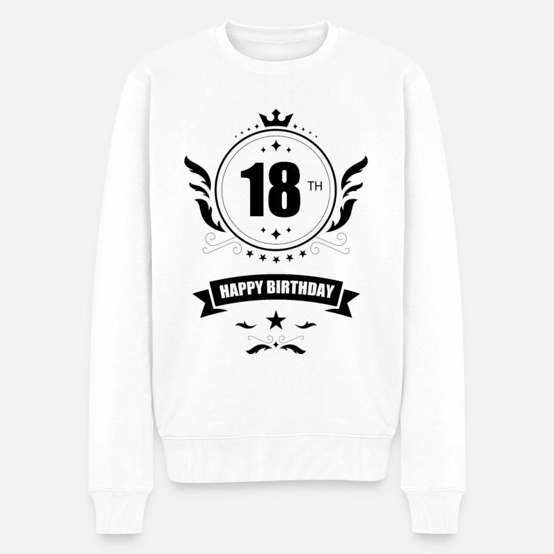 Joyeux 18e anniversaire - 18e anniversaire - Pull Premium bio Homme - blanc