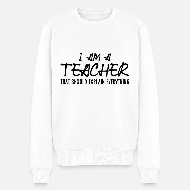 Je suis enseignant - Pull Premium bio Homme - blanc