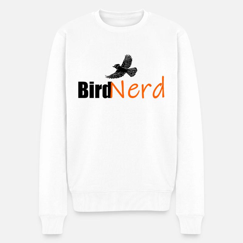 bird nerd - Männer Premium Bio Pullover - Weiß