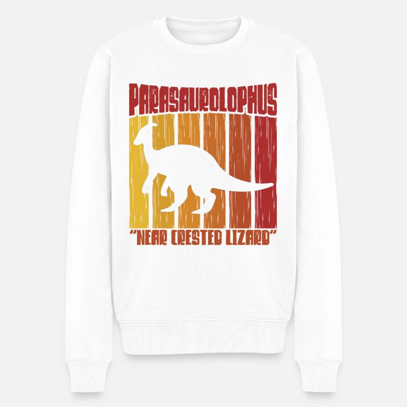 Parasaurolophus Dinosaur Lover Cadeau - Pull Premium bio Homme - blanc