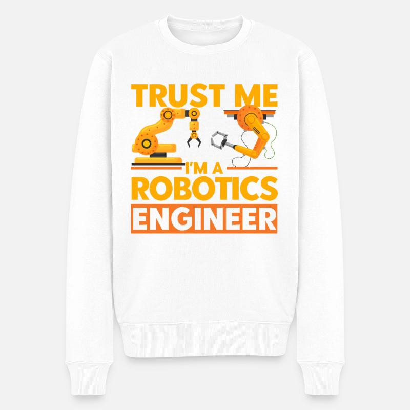 Engineering Robotics Robotics Engineer Gift - Men's Premium Organic Jumper - white