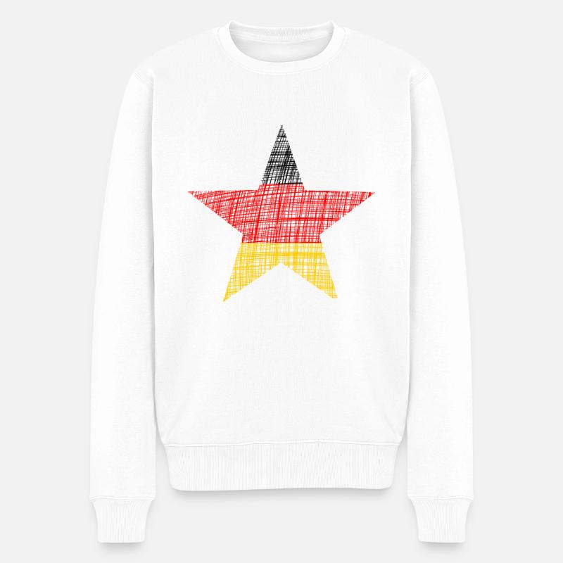 Deutschland - Männer Premium Bio Pullover - Weiß